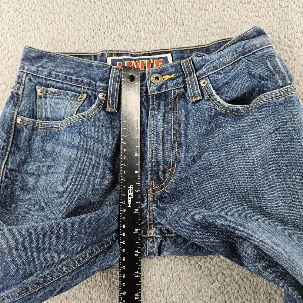 Levis Jeans Mens 29x30 Blue 514 Slim Straight‎ Distressed Cotton Skater Pants